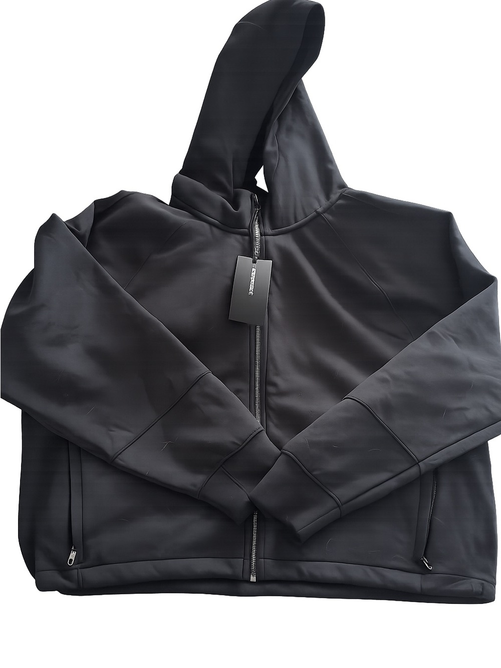 Abercrombie & Fitch Black Full-Zip Hooded Sweatshirt
